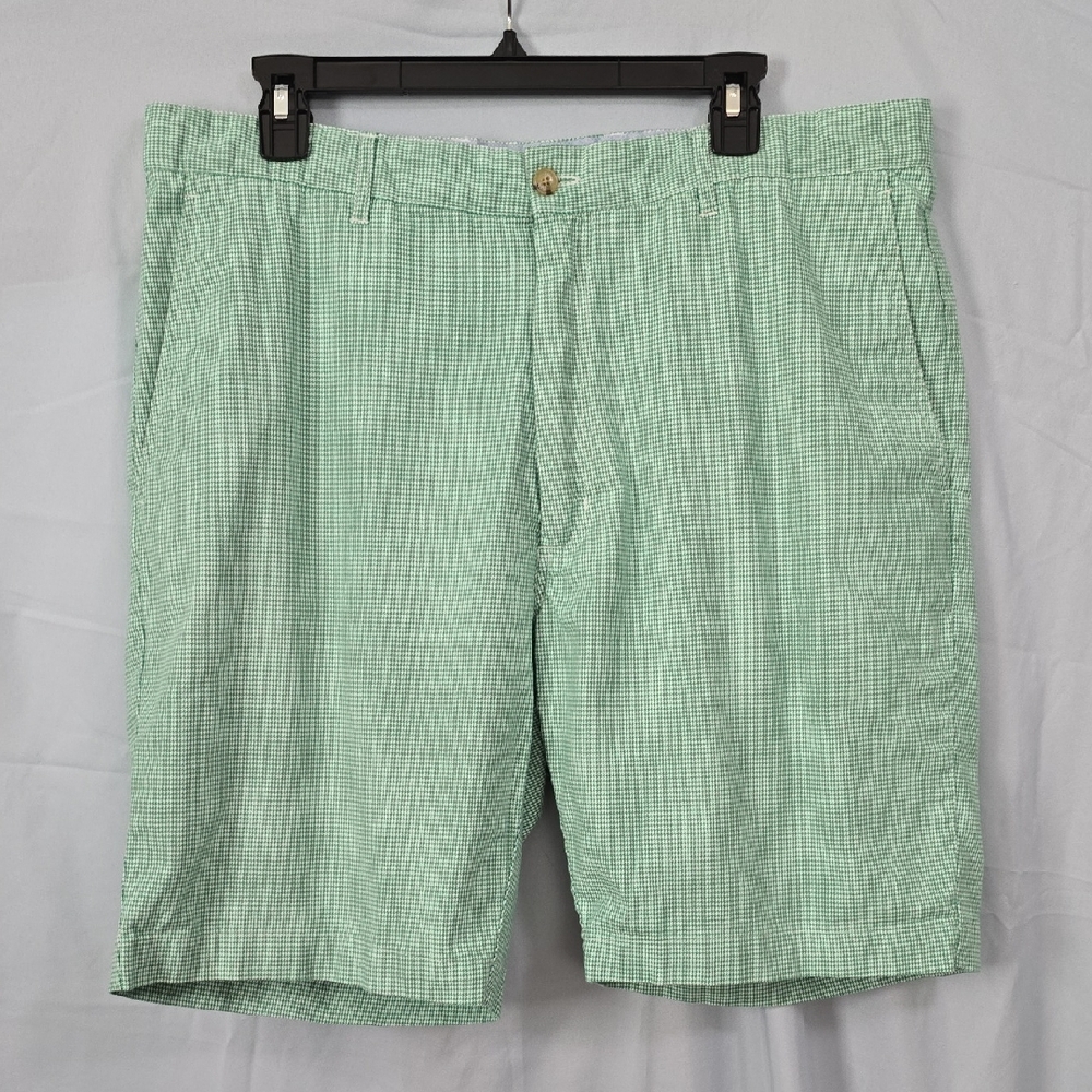 Bobby Jones Mens 38 Green Checkered Flat Front Shorts